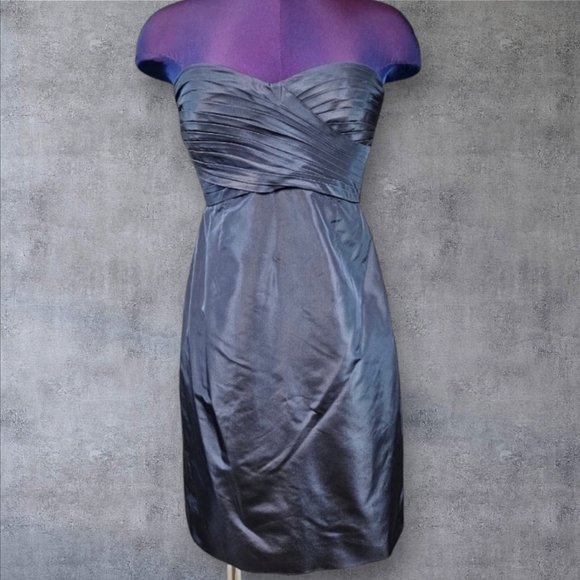 J. Crew Iridescent Gray‎ Strapless Cocktail Dress Size 4 Women's - Picture 1 of 12
